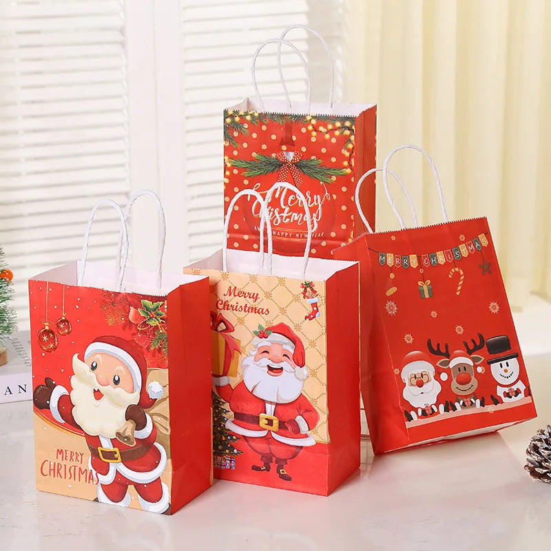 Various Size Christmas Gift Boxes | Kraft Paper & Plastic Candy Snack Boxes for Xmas & New Year Parties