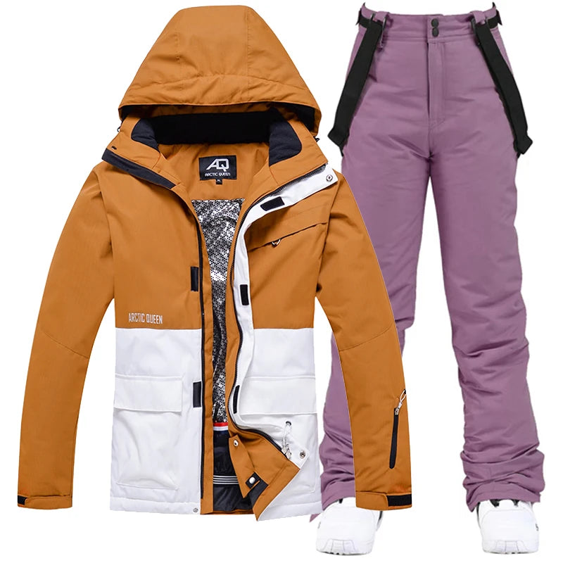 Unisex Snow Suit ⛷️ Waterproof Ski Jacket & Pants Set 🏔️ -30° Winter Snowboarding Outfit