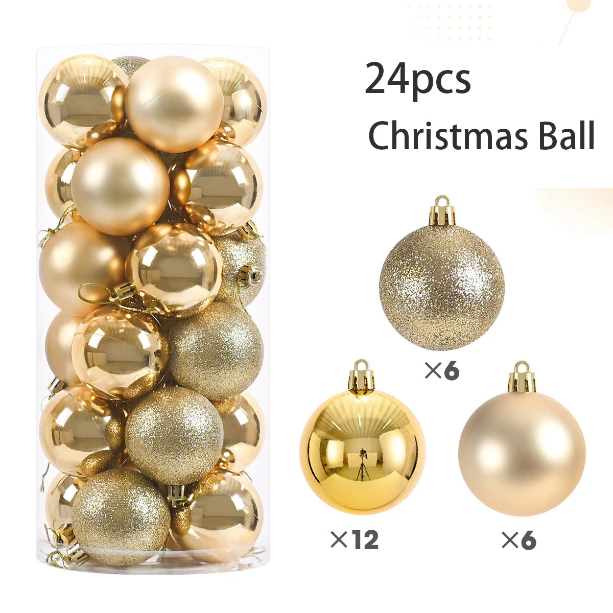 🎄 24PCS 3cm Christmas Tree Ornaments 🌟 | Mini Hanging Balls for Festive Decor & New Year Celebrations 🎅