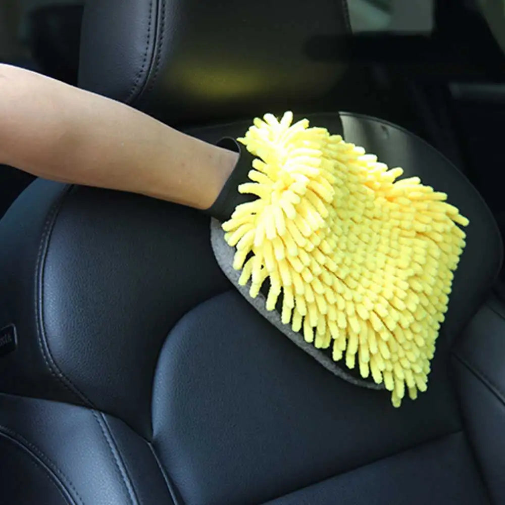 🧤 Car Wash Glove Coral Mitt Soft Anti-scratch for Car Wash Multifunction Thick Cleaning Glove Car Wax Detailing Brush 🧤