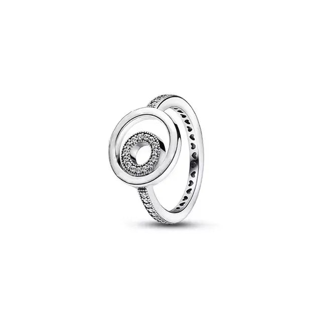 🌹 925 Sterling Silver Infinite Heart & Daisy Ring – A Timeless Gift for Women