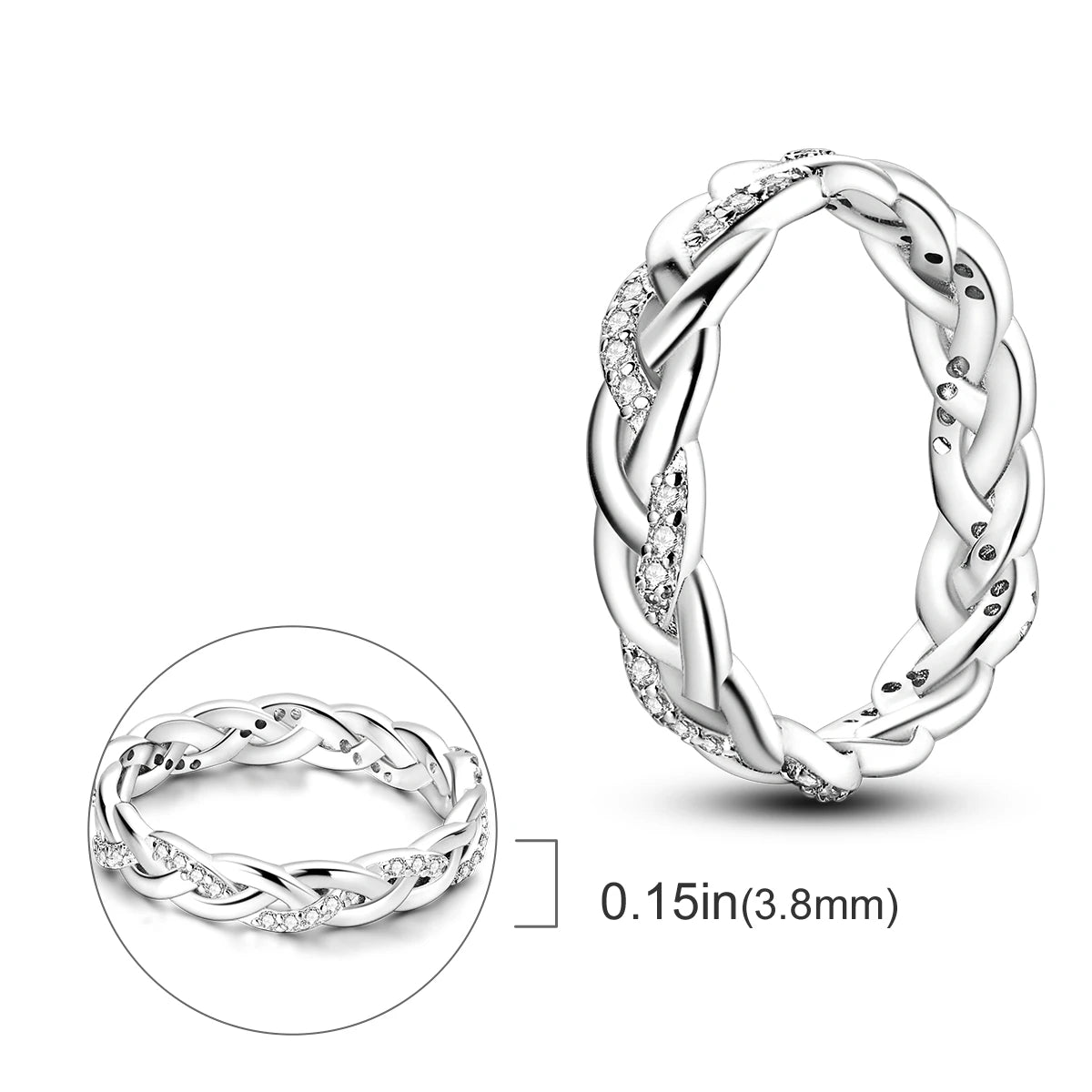 Silver Plated Infinite Love Firefly Ring Original Design Zircon Finger Rings For Women High Quality Wedding Jewelry Gift