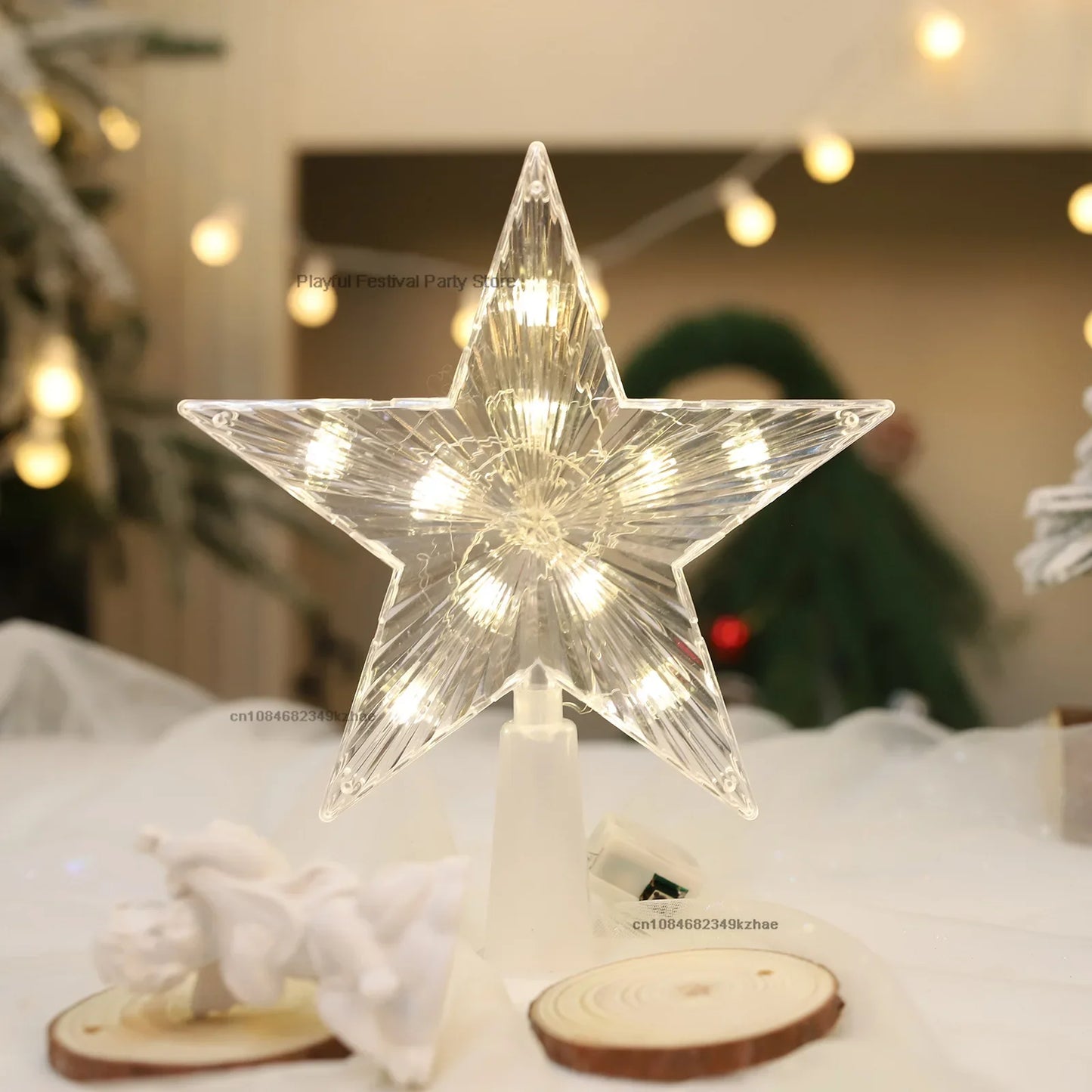 🌟 LED Christmas Tree Topper Star 🎄 | Illuminated Ornaments for Festive Home Decor & New Year 2025! ✨