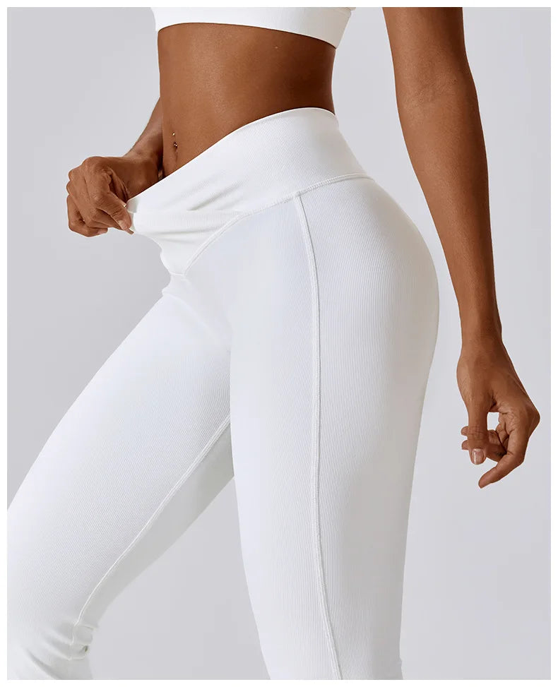 High-Waist Flare Leggings Yoga Pants for Women – Fitness & Dance Trousers