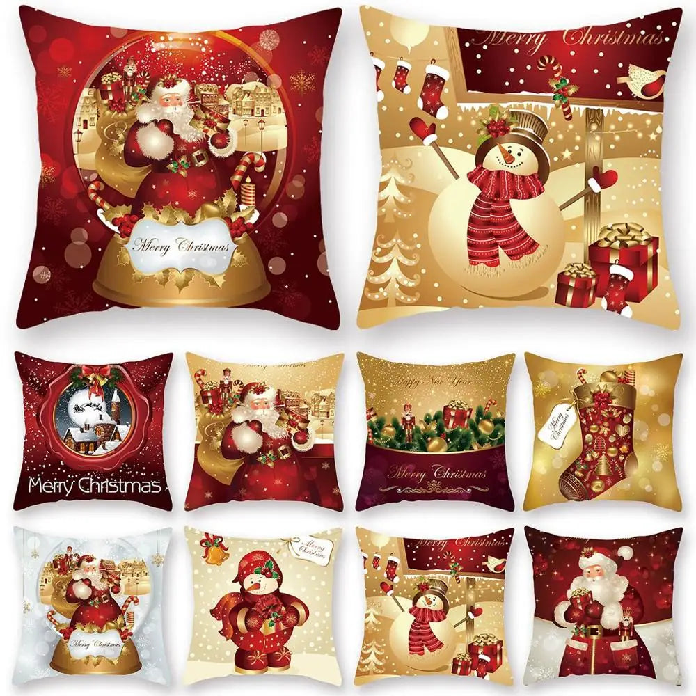 45cm Christmas Cushion Cover | Merry Christmas Home Decorations | Festive Noel Ornaments for 2024 & 2025