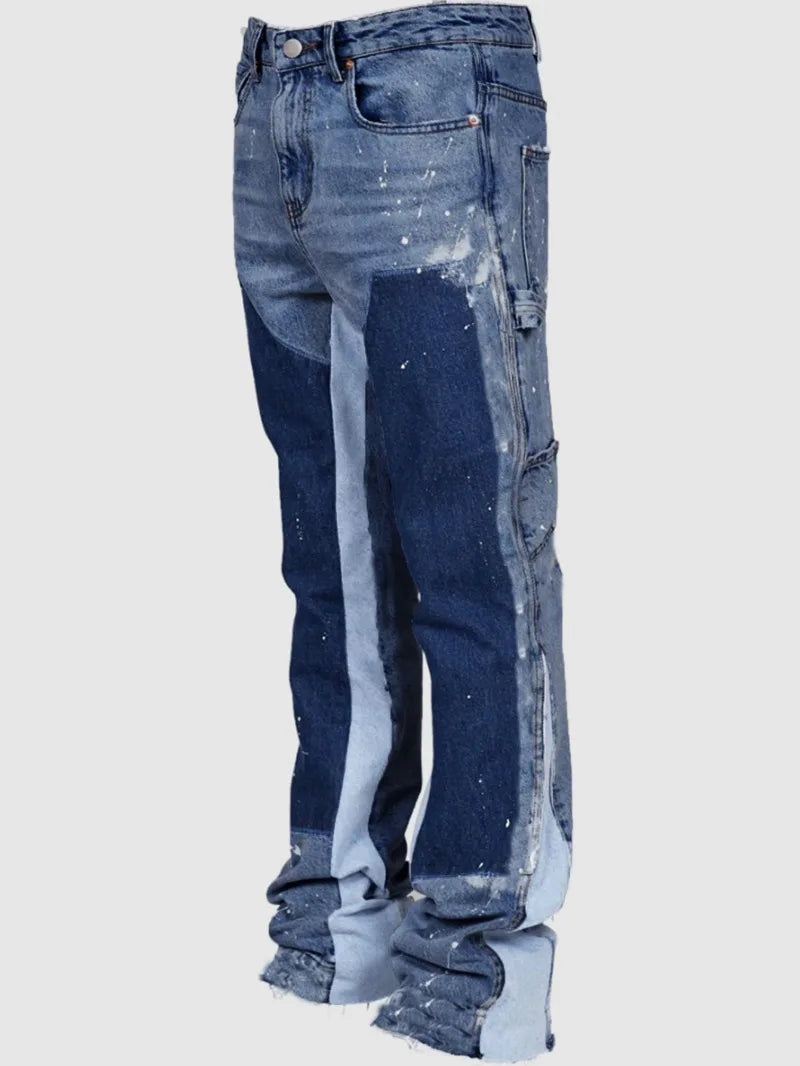 Y2K Baggy Stacked Jeans | 2024 Fashion Patch Denim for Streetwear Style 🌟