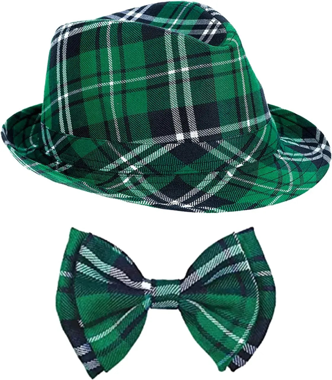 Adult Hats Bow Tie and Suspenders Set for Women Men for St Patricks Day 