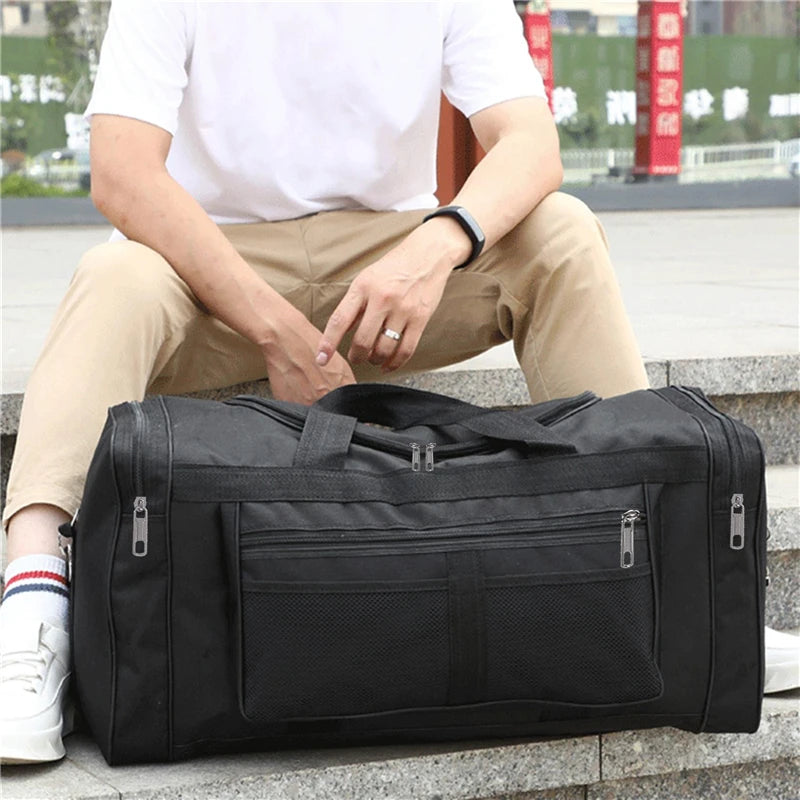 Nylon Travel Duffel Bag – Unisex Large Capacity Carry-On, Weekender Gym Tote, Overnight Sports Holdall with Pouches