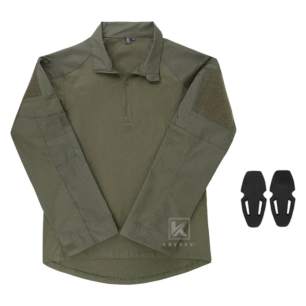 Ranger Green Tactical G4 Combat Shirt w/ Elbow Pads | Military Camo Assault Top for Hunting & Airsoft