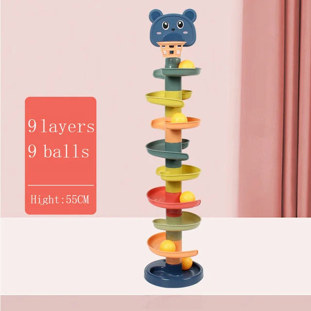 🌟 Montessori Baby Rolling Ball Tower - Fun & Educational Toy for 1-3 Year Olds!