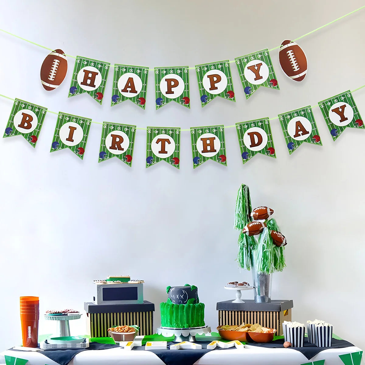 🏉 Celebrate in style with our Rugby Theme Birthday Flag Banner! Perfect for kids' parties, this football-themed decoration adds a sporty and festive touch to any event. 🎉