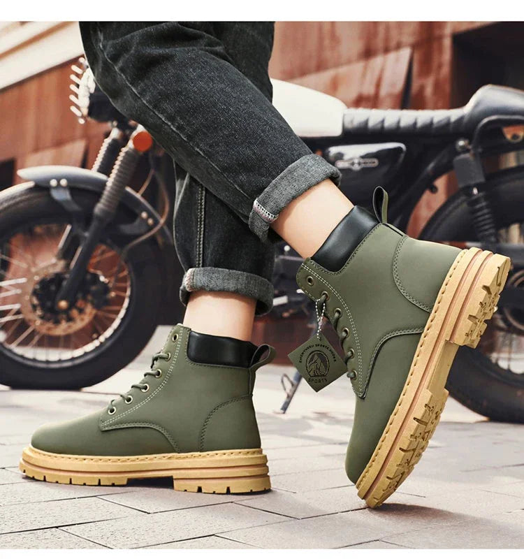 🏍️ Winter Men’s Motorcycle Boots 🌟