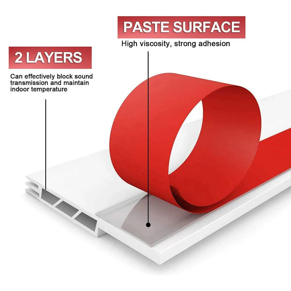 🚪 Door Bottom Seal Strip - Under Door Weatherstrip Draft Stopper 🌬️- Under Door Seal, Home Insulation