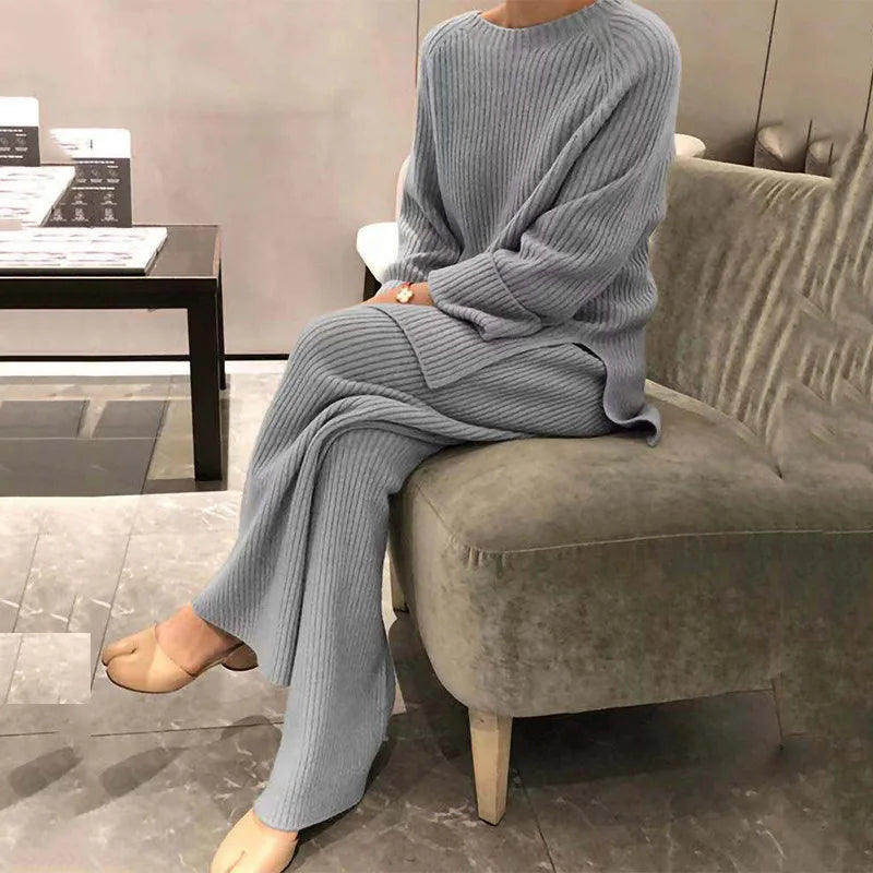 🌟 Women's Knit Lounge Set – Cozy Sweater & Pants for Fall/Winter 🌟