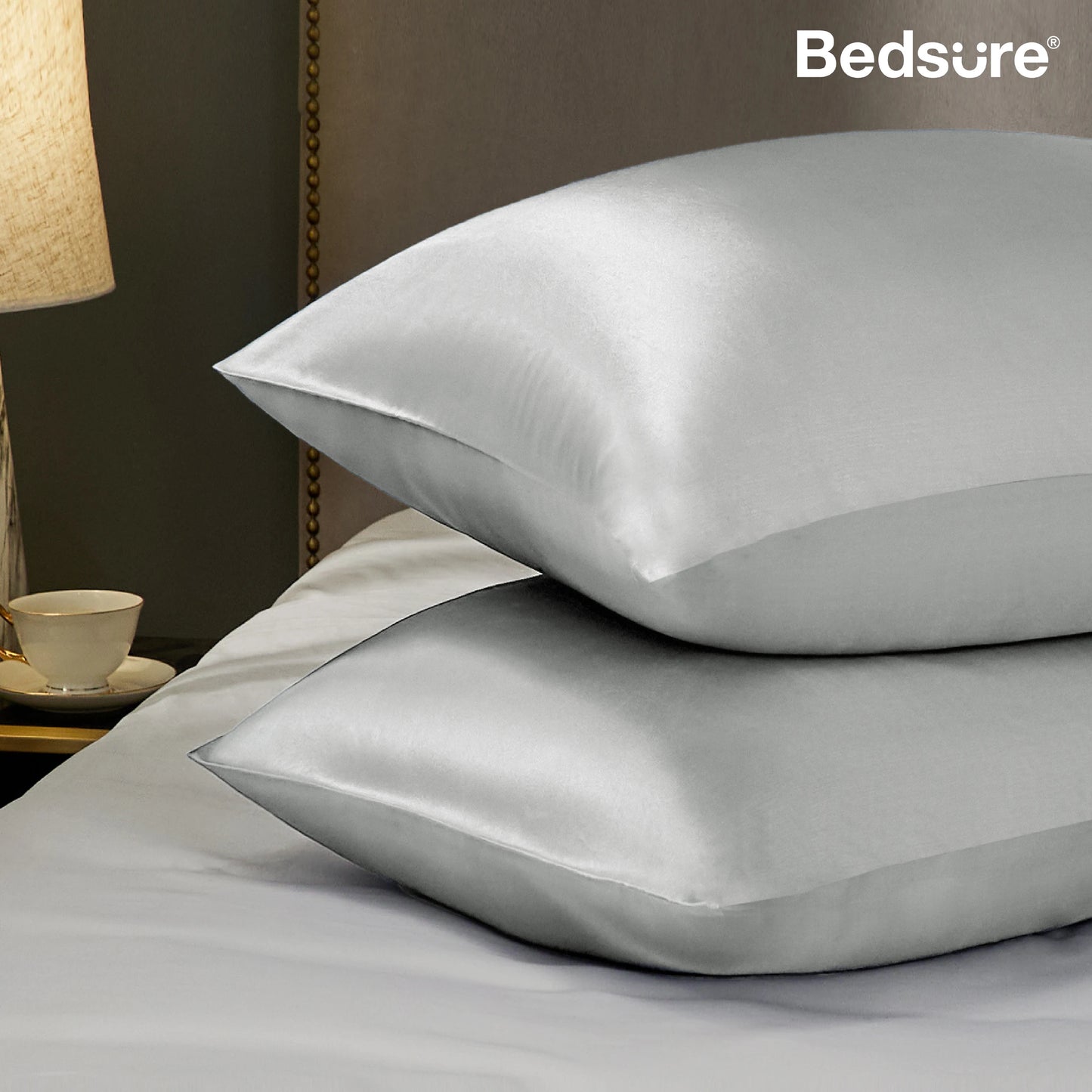 Bedsure Satin Pillowcase for Hair and Skin - Silky Soft Pillowcase with Envelope Closure, Similar to Silk Pillow Cases