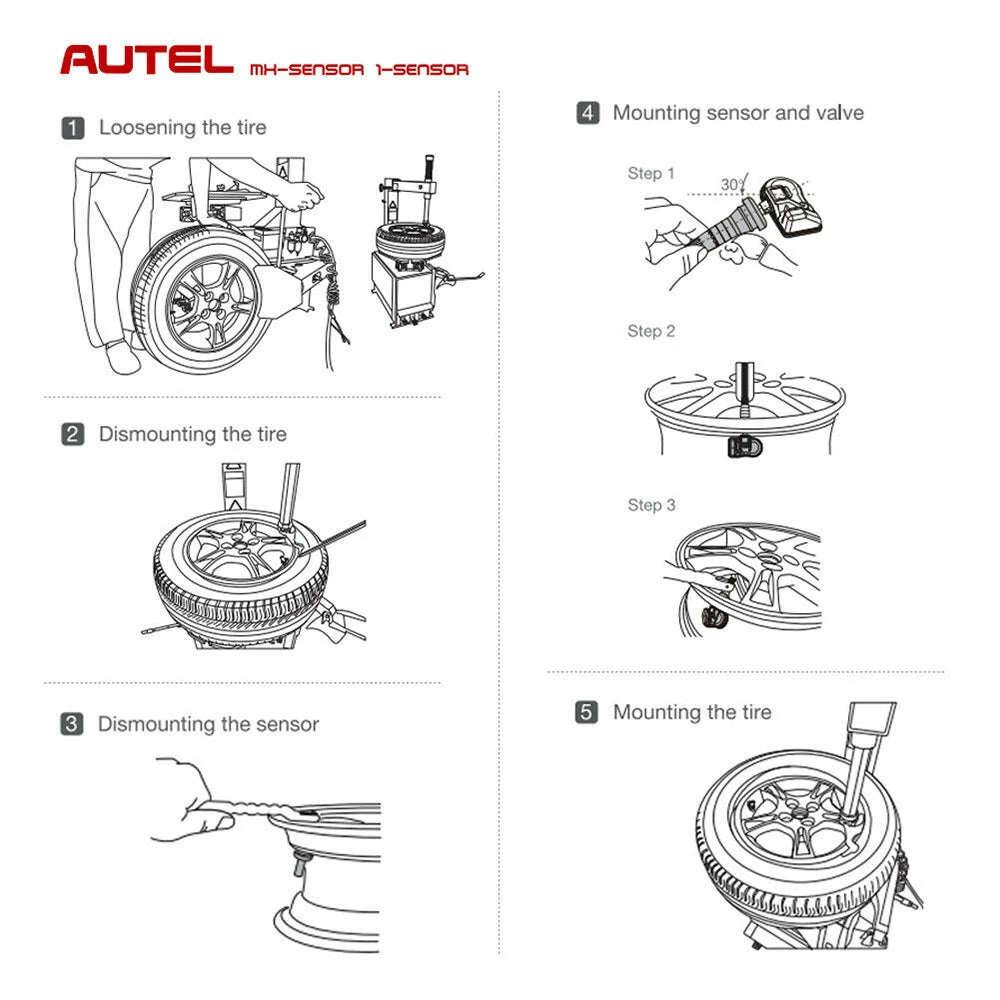 🚗 TPMS Car Tire Sensor - Autel MX-Sensor Dual Frequency 315MHZ+433MHZ 🚗