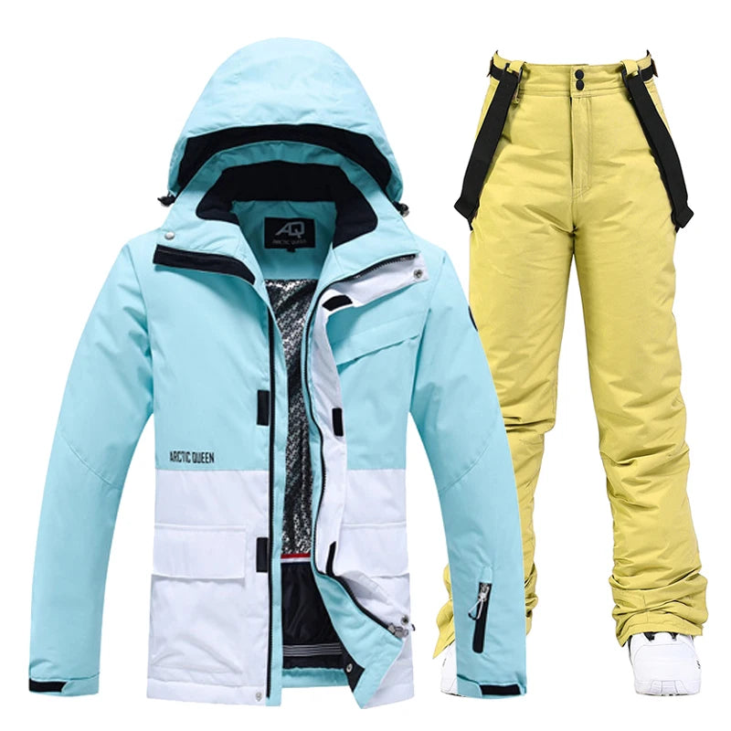 Unisex Snow Suit ⛷️ Waterproof Ski Jacket & Pants Set 🏔️ -30° Winter Snowboarding Outfit