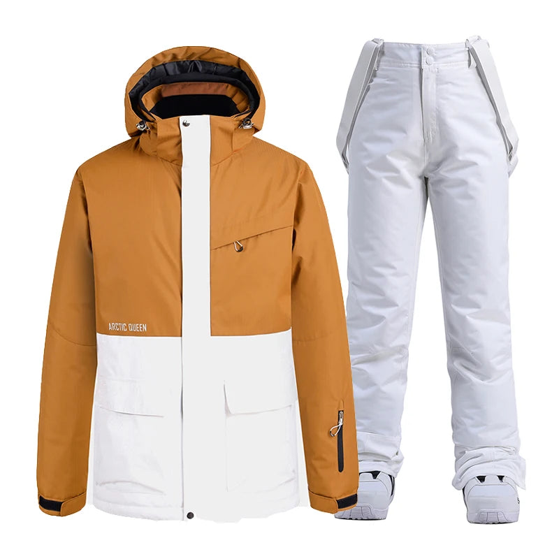 Unisex Snow Suit ⛷️ Waterproof Ski Jacket & Pants Set 🏔️ -30° Winter Snowboarding Outfit