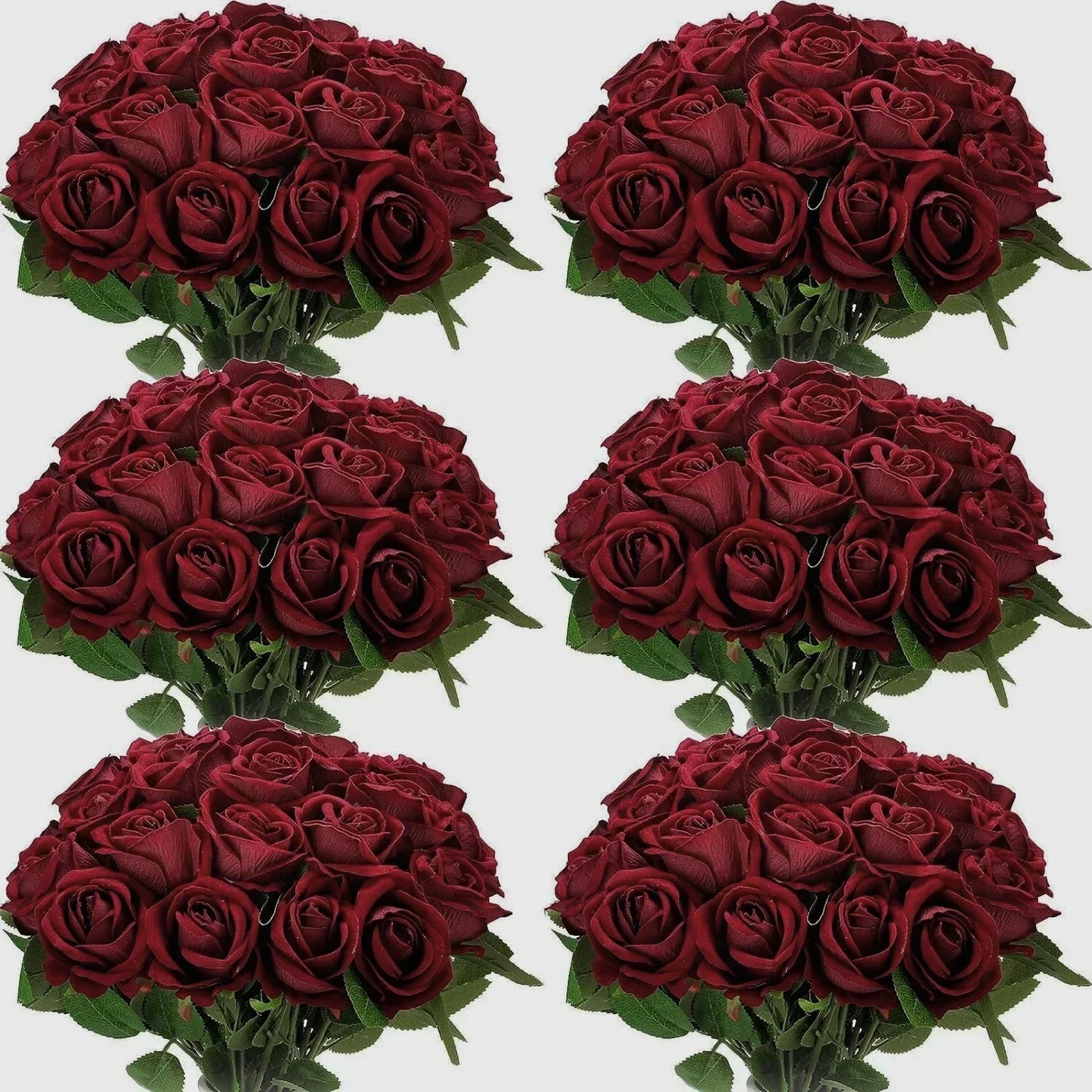 100PCS Artificial Silk Roses 🌹 | Realistic Fake Flower Bouquet for Wedding, Party & Home Décor