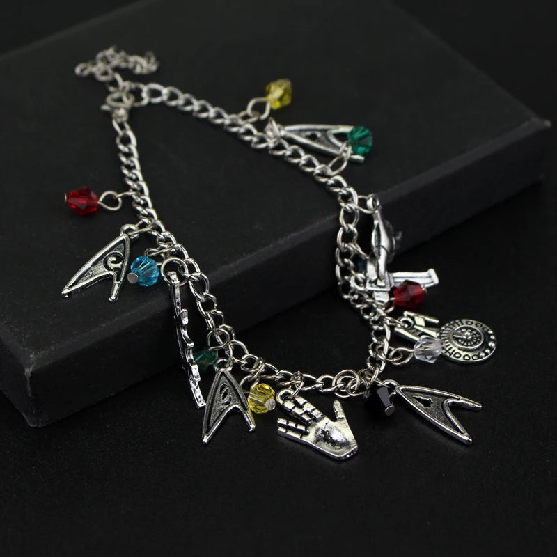 🌌 Stars Treks Bracelet | Spacecraft Jewelry Charm for Fans 🚀  Jewelry Accesories & Deriviatives - Non-natural Crystal