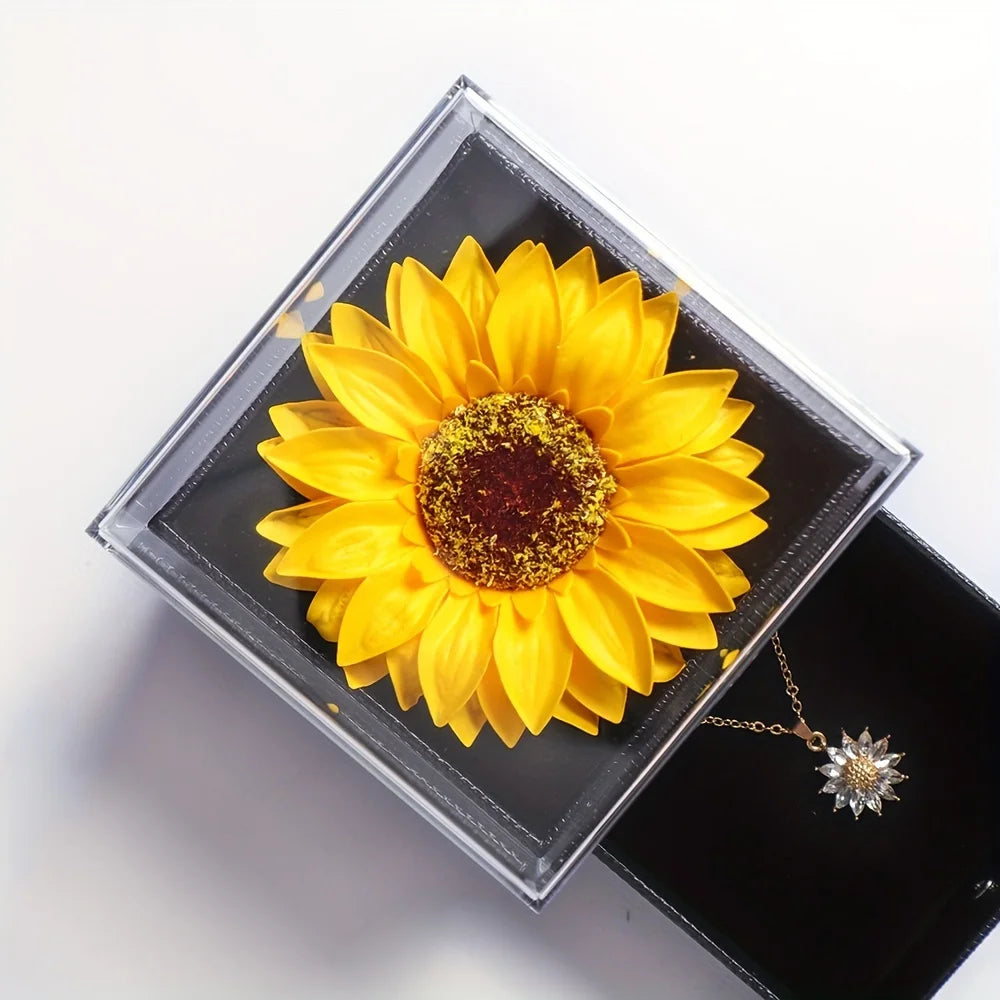 🌻 Elegant Sunflower Necklace Gift Set – A Symbol of Love & Loyalty 🌻