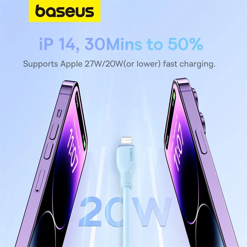 Baseus USB C Cable For iPhone 14 13 12 11 Pro Max XS 20W Fast Charging Cable Type C Data Wire For iPad MacBook TPE