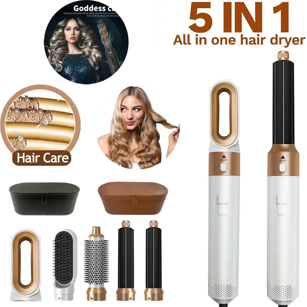 💇‍♀️ 5 in 1 Hair Dryer Hot Comb Set 💇‍♂️