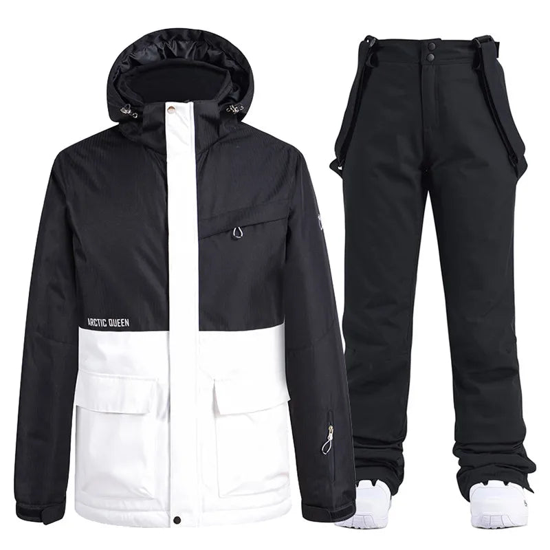 Unisex Snow Suit ⛷️ Waterproof Ski Jacket & Pants Set 🏔️ -30° Winter Snowboarding Outfit