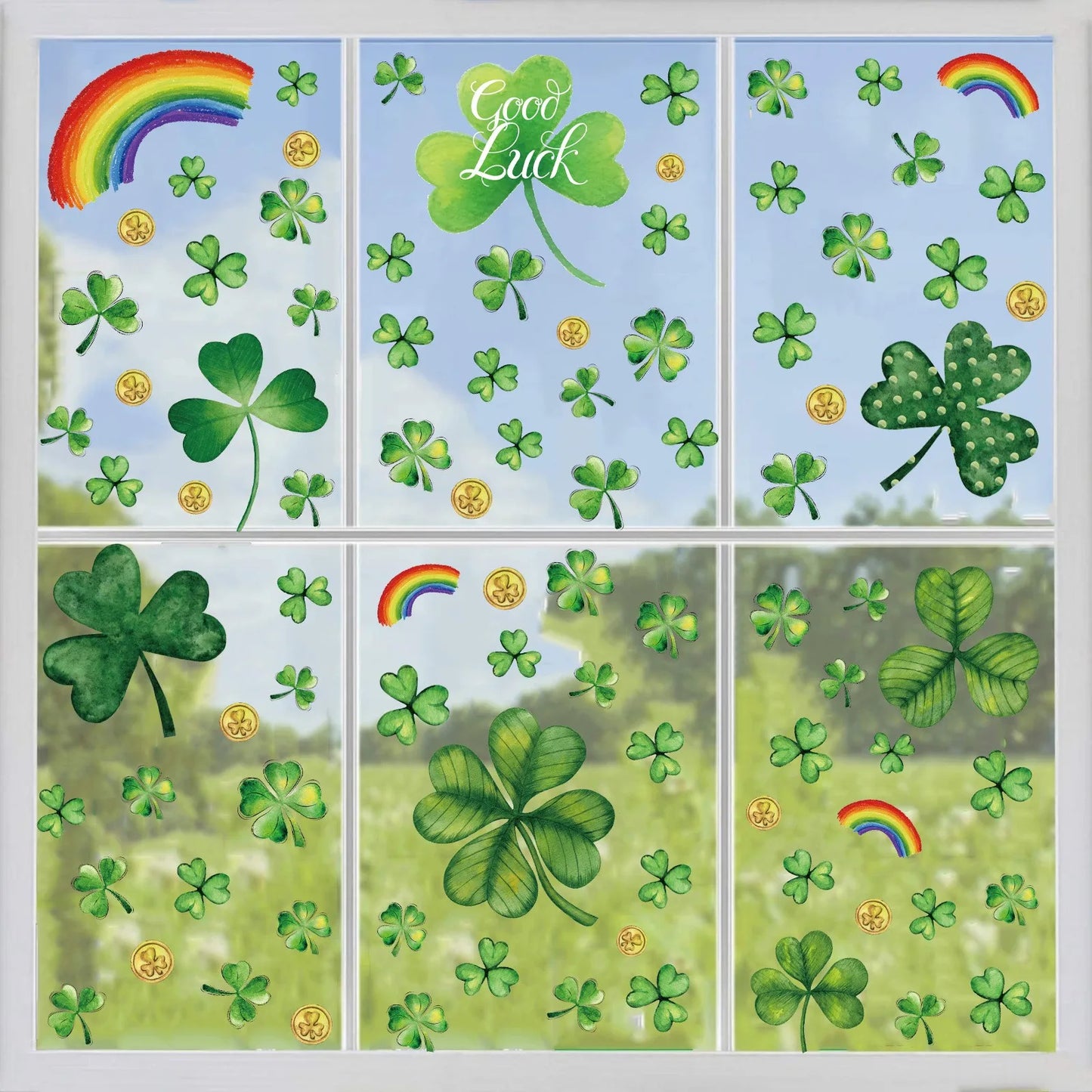 St Patricks Day Window Clings  Stickers For St Patricks Day Decorations 120 PCS Reusable Static Window Decor woon assecoires