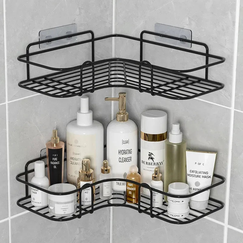 🛁 Bathroom Shelf Wall Mounted Corner Storage - Shampoo Holder & Cosmetic Rack 🧴✨