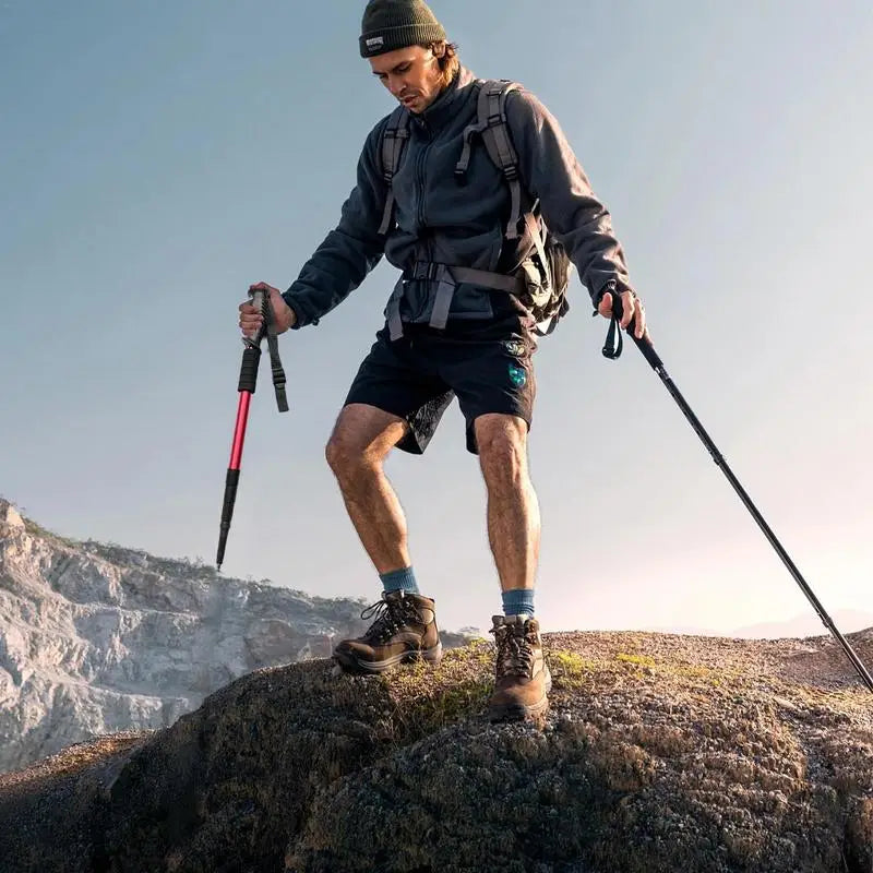 🌲 Walking Sticks for Hiking | Lightweight Aluminum Alloy, Cork Grips, Adjustable Length, Shock Absorption