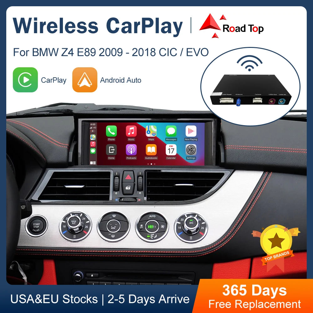 Road Top Wireless CarPlay & Android Auto for BMW Z4 E89 – Upgrade Your Drive