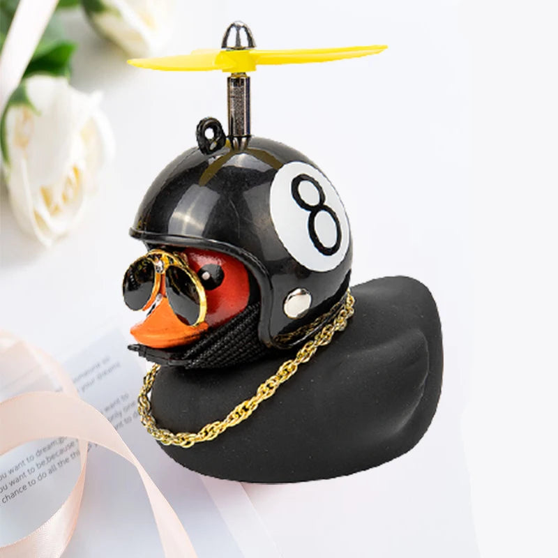 Car Duck with Helmet | Fun Wind-Breaking Cycling & Riding Accessory