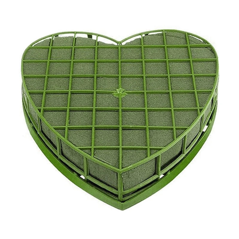 Wedding Car Heart-Shaped Flower Foam Cage | Suction Cup Floral Block for DIY Arrangements