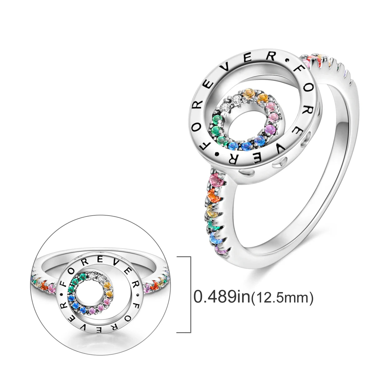 Silver Plated Infinite Love Firefly Ring Original Design Zircon Finger Rings For Women High Quality Wedding Jewelry Gift