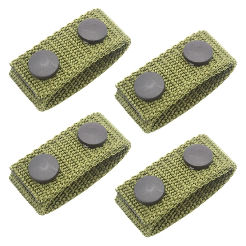 Pack of 4 Tactical Belt Strap Keepers – Secure Loop Retainers for Wide Belts, Backpacks & Gear