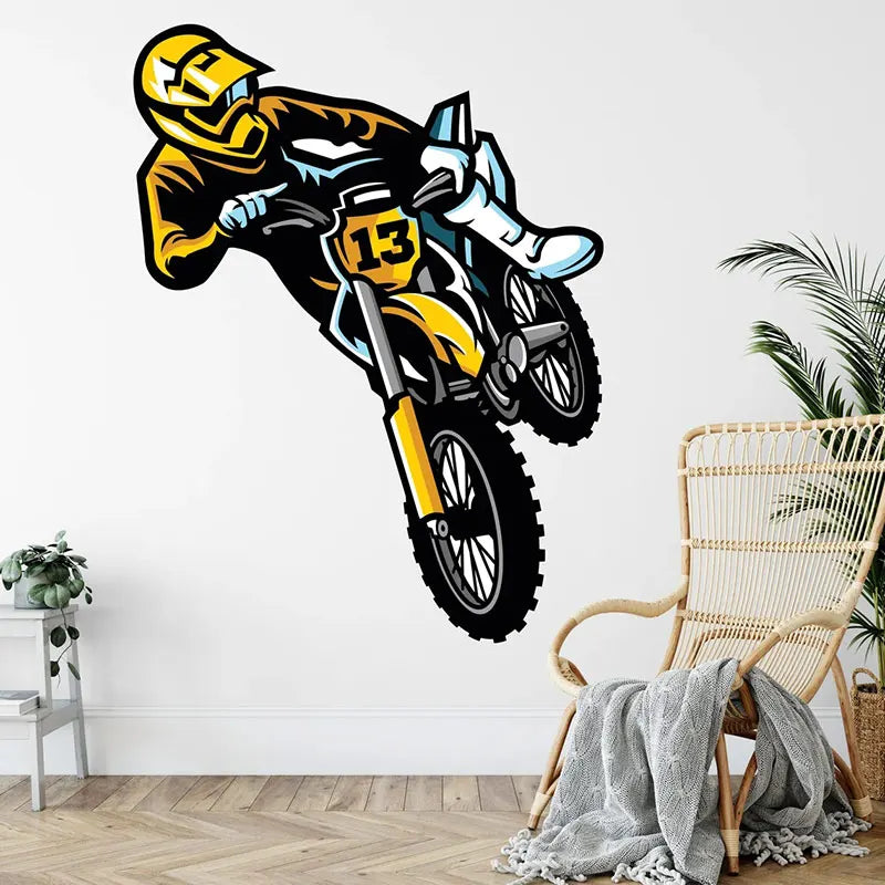 Motocross Dirt Bike Wall Decal 🏍️🎨