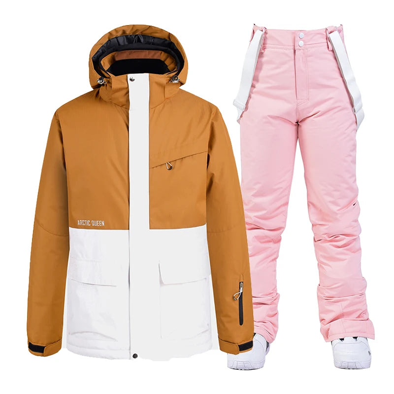 Unisex Snow Suit ⛷️ Waterproof Ski Jacket & Pants Set 🏔️ -30° Winter Snowboarding Outfit