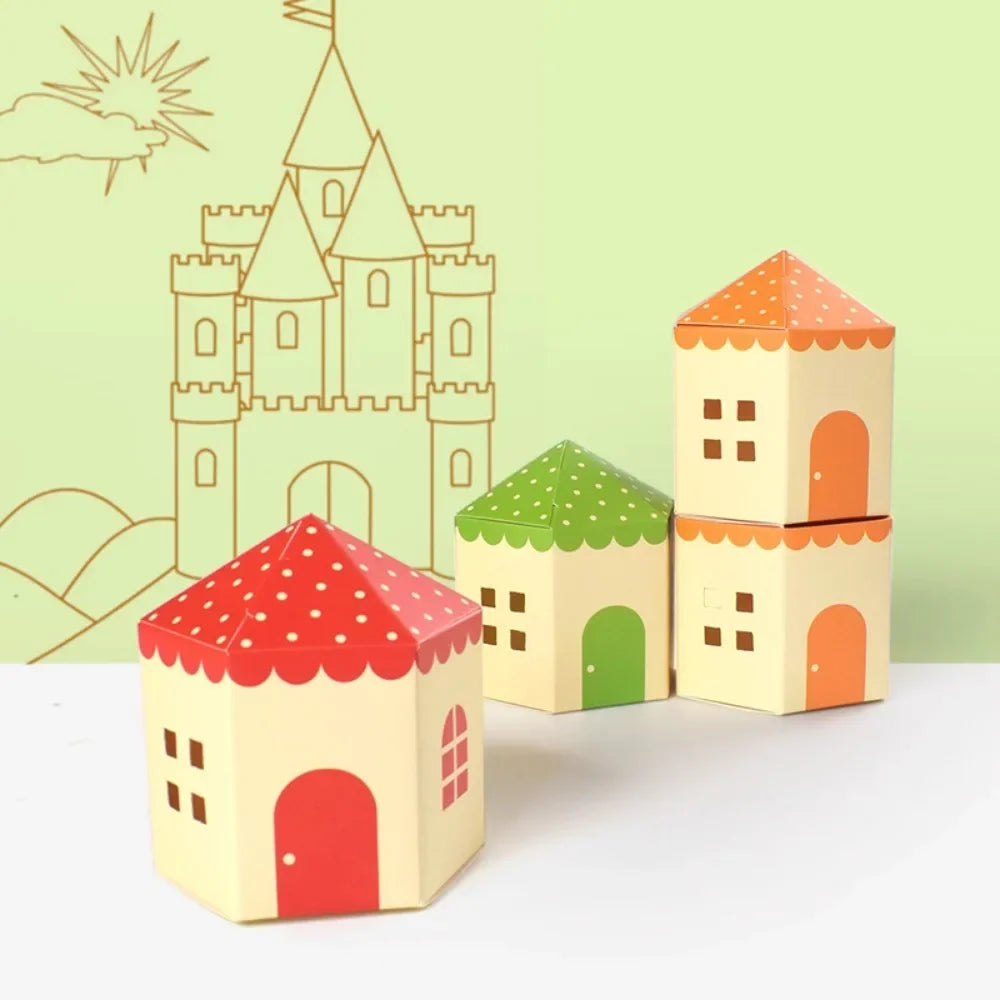 🏰✨ 10pcs Colorful Castle Candy Boxes – Perfect for Kids' Birthday Parties & Festive Celebrations! 🎉🍬