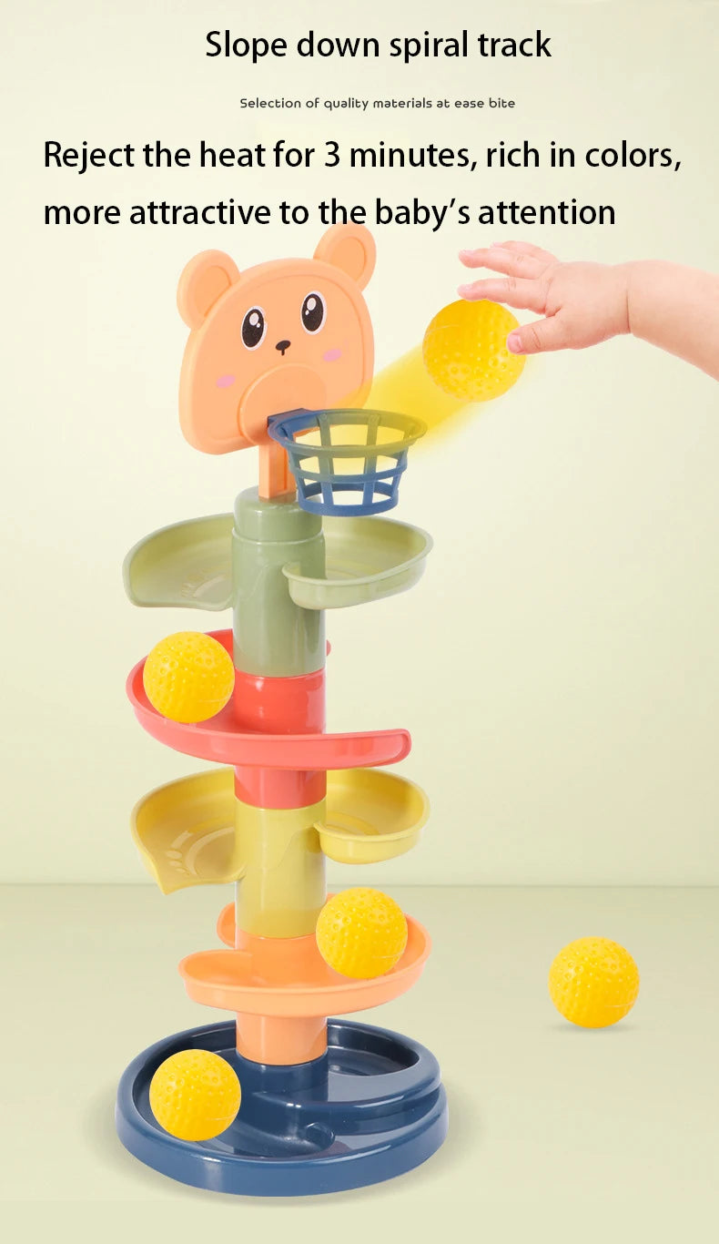 🌟 Montessori Baby Rolling Ball Tower - Fun & Educational Toy for 1-3 Year Olds!