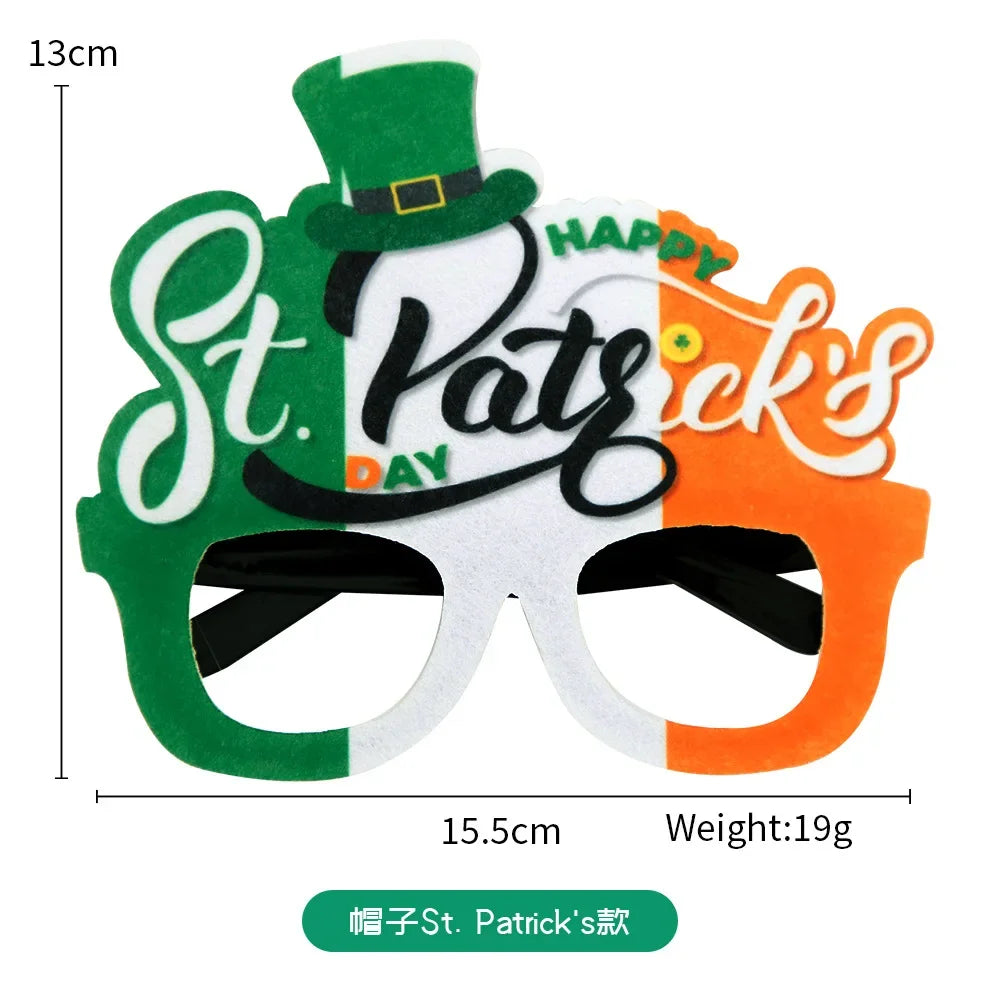 St. Patrick's Day Irish Clover Glasses Festival Supplies Photography Props Party Dress Up Funny Glasses