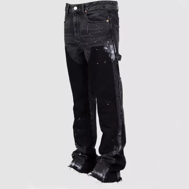 Y2K Baggy Stacked Jeans | 2024 Fashion Patch Denim for Streetwear Style 🌟