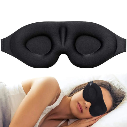 🌙 3D Contoured Sleep Mask – Ultra Soft, Light-Blocking Eye Mask for Women & Men 💤