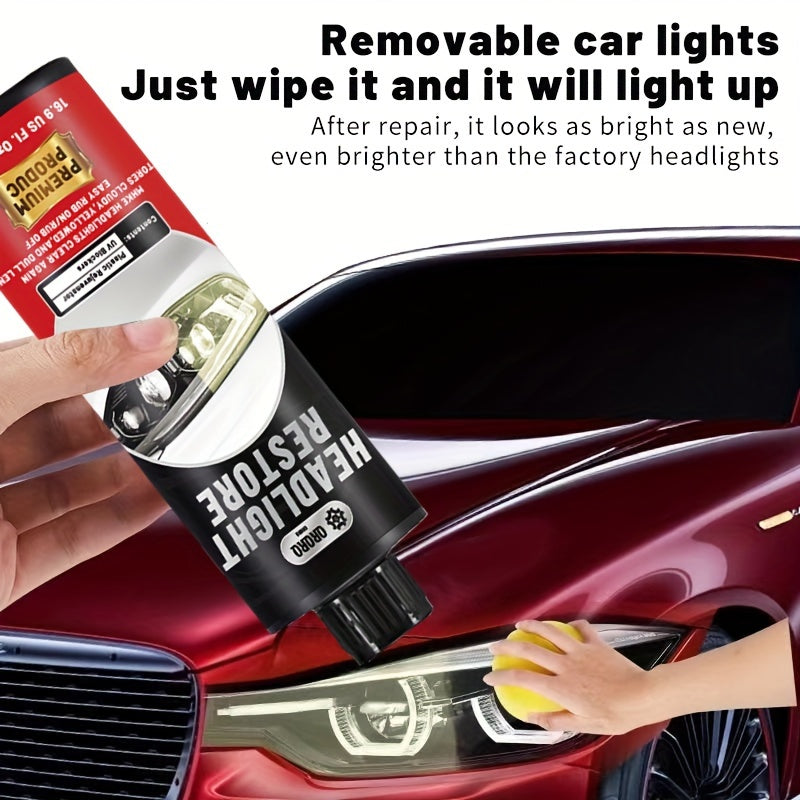 500ml Car Headlight Restoration Maintenance Refurbishment Kit - Polishing Large Capacity