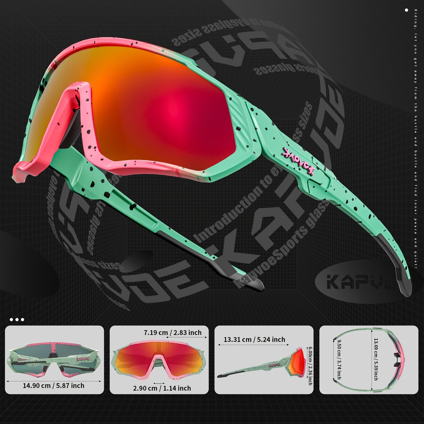 🚴 Sports Cycling Glasses - MTB Mountain Bike Sunglasses for Men & Women - Outdoor Riding Eyewear for Bike Racing, Driving, Fishing, Golf, Baseball, Hiking 🕶️