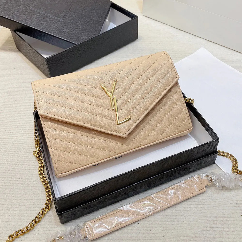 High Quality Cassandre Matelasse Wallets Luxury Women Wallet Mini Purses Crossbody Designer Bag Woman Handbag Shoulder Bags Designers Envelope Handbag Bags 001