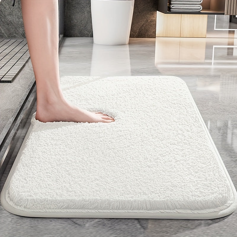 Soft Plush Non-Slip Bathroom Rug - Absorbent Floor Mat for Living Room, Bedroom, Shower, Tub - Comfortable and Durable