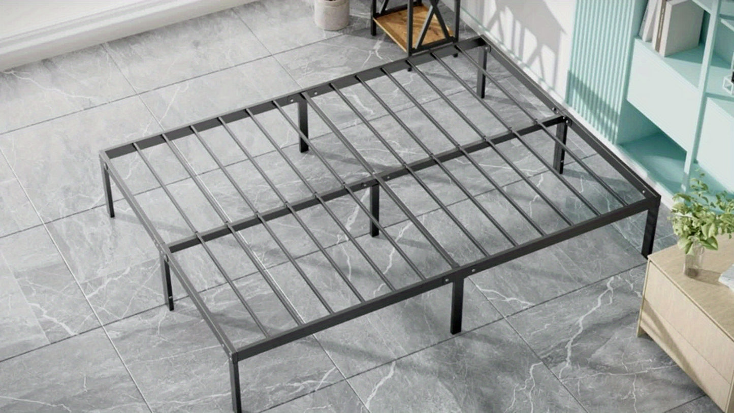 Metal Bed Frame Support Sturdy Platform Mattress Foundation with Under Storage Space No Box Spring Needed, Black Full Queen King Twin Size 🛏️