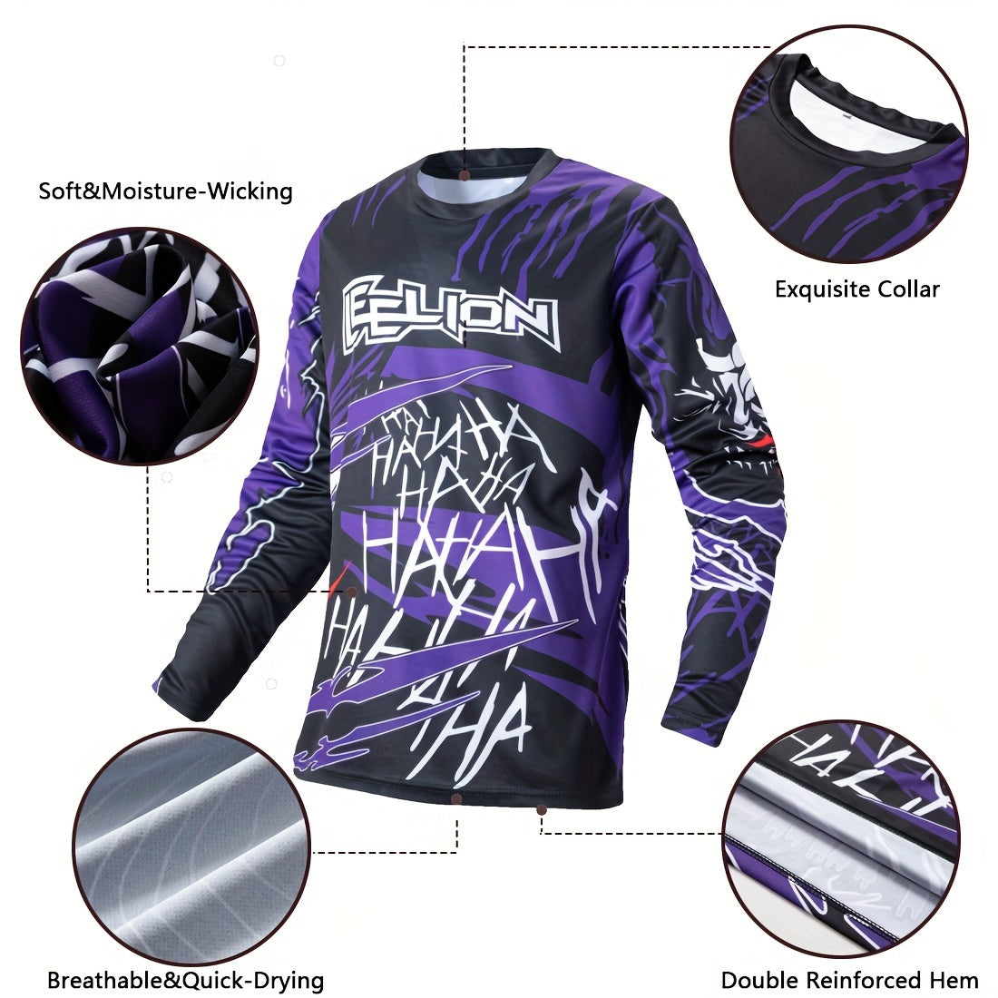 🏍️ Motorcycle Men's Color Block Cycling Jersey | Quick Dry Breathable Long Sleeve Shirt for Biking and Riding Sports 🌞