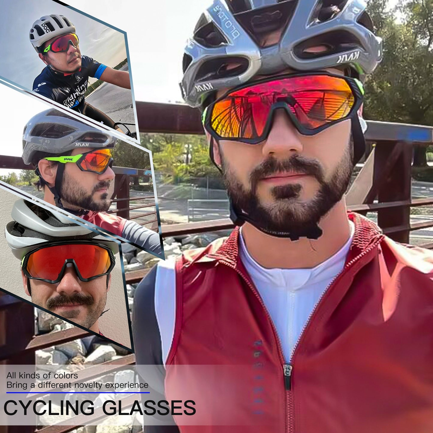 🚴 Sports Cycling Glasses - MTB Mountain Bike Sunglasses for Men & Women - Outdoor Riding Eyewear for Bike Racing, Driving, Fishing, Golf, Baseball, Hiking 🕶️